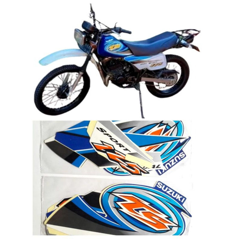 STIKER LIS LES BODY MOTOR TS 125 2006,biru