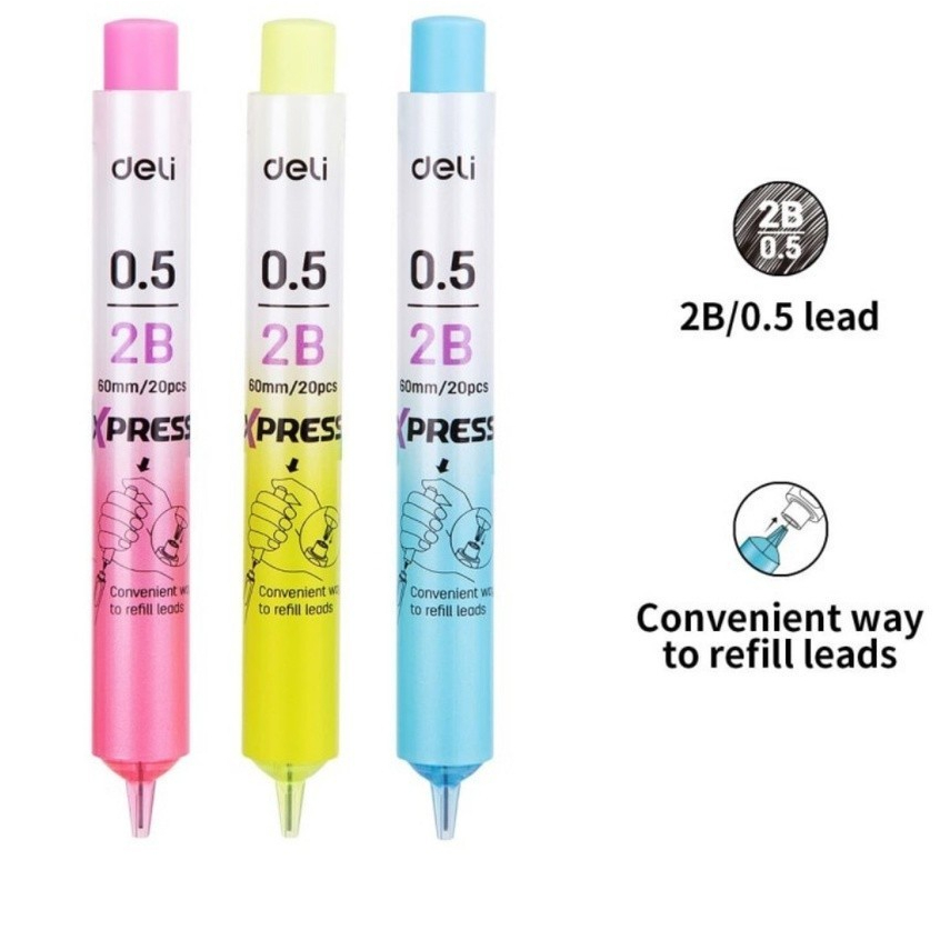 

DELI - EU67600 Isi Pensil Mekanik / Mechanical Pencil Lead - 2B 0.5mm