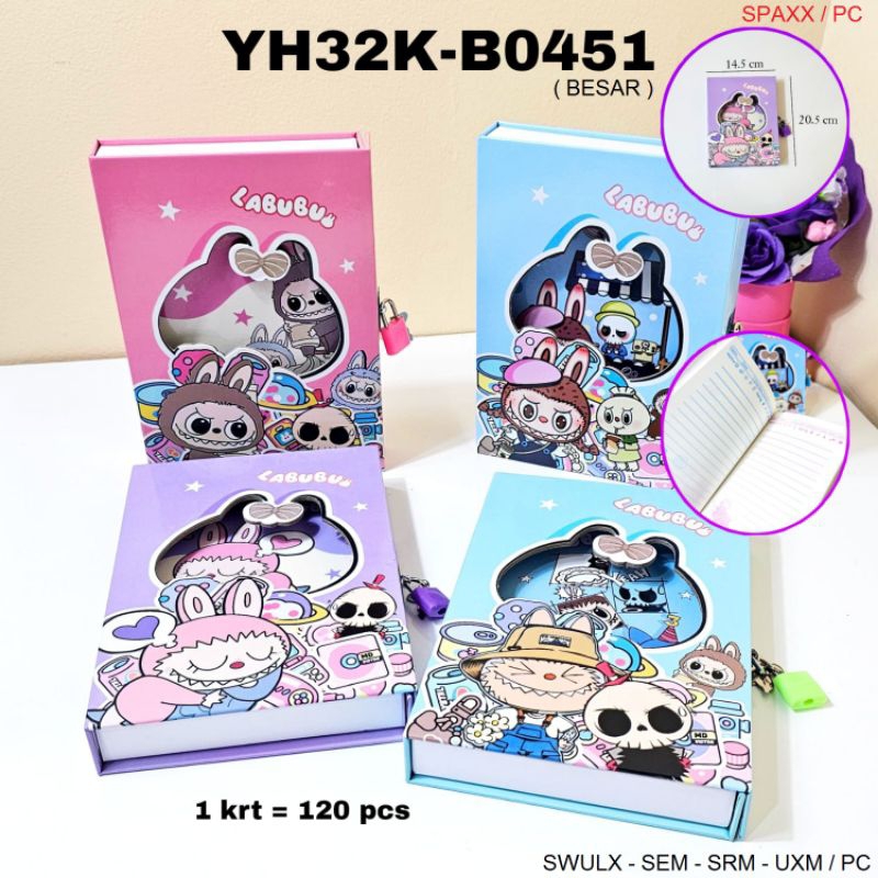 

Buku Diary Besar Gembok Labubu/Diary Notes/Bagus/Murah