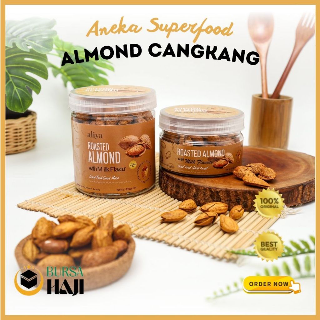 

Almond Cangkang Toples Panggang Rasa Susu Roasted Almond/Almond Cemilan Sehat Enak