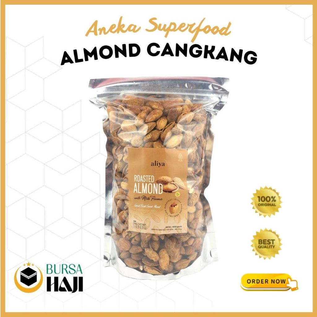 

Almond Cangkang 1 kg Panggang Rasa Susu Roasted Almond / Almond Cemilan Sehat Enak