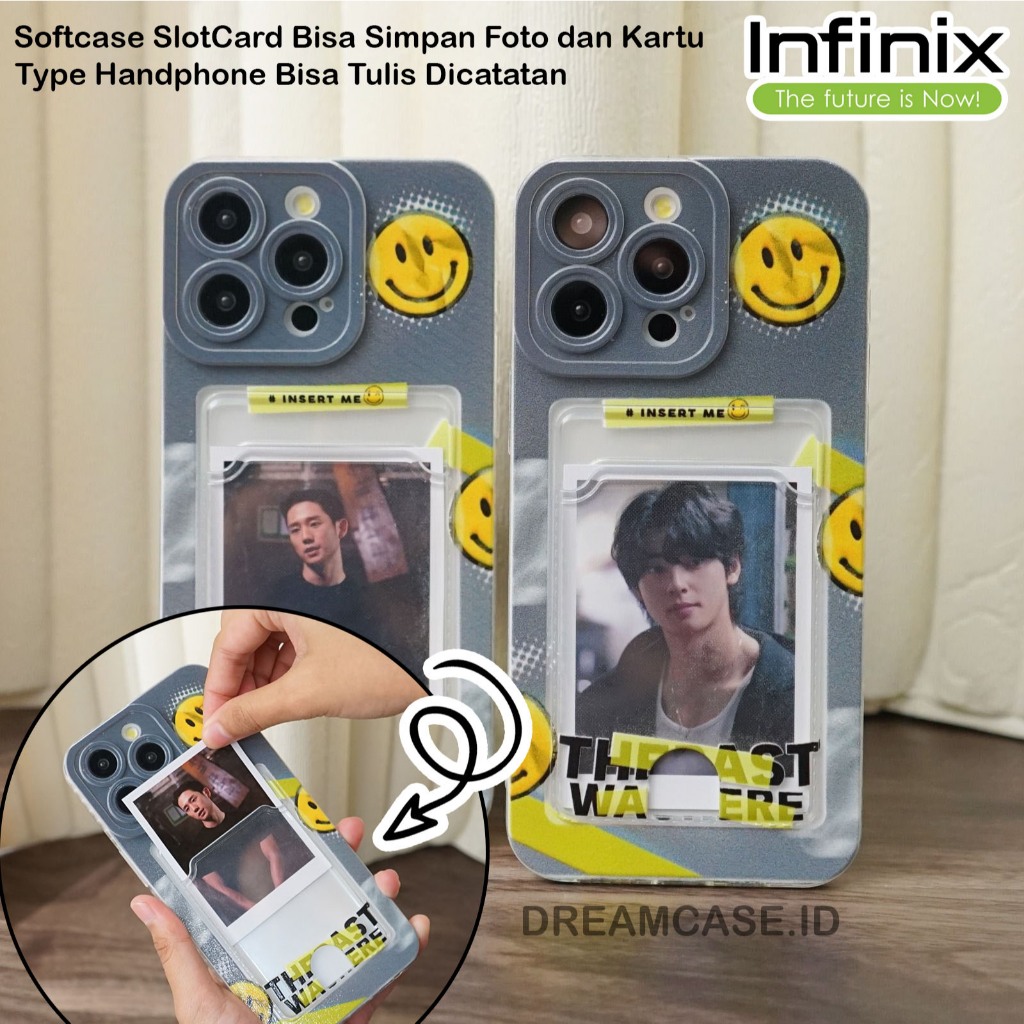 [CS08]Softcase Slot Card Case Slot Kartu foto Card Motif cowok  For INFINIX SMART 5 SMART 6 SMART 7 