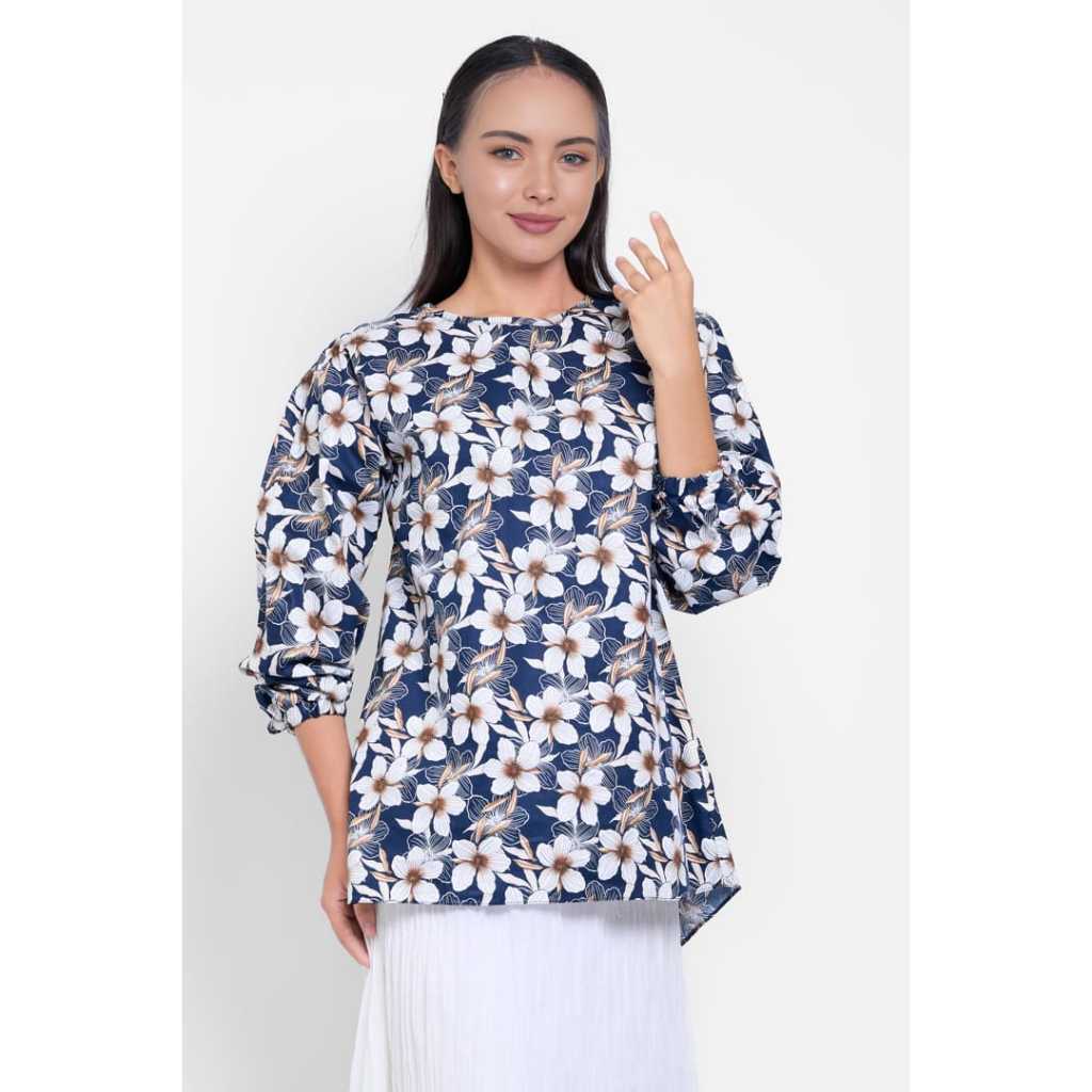BEAMISH Tunik Wanita Bunga 3210107 | Biru, Hitam