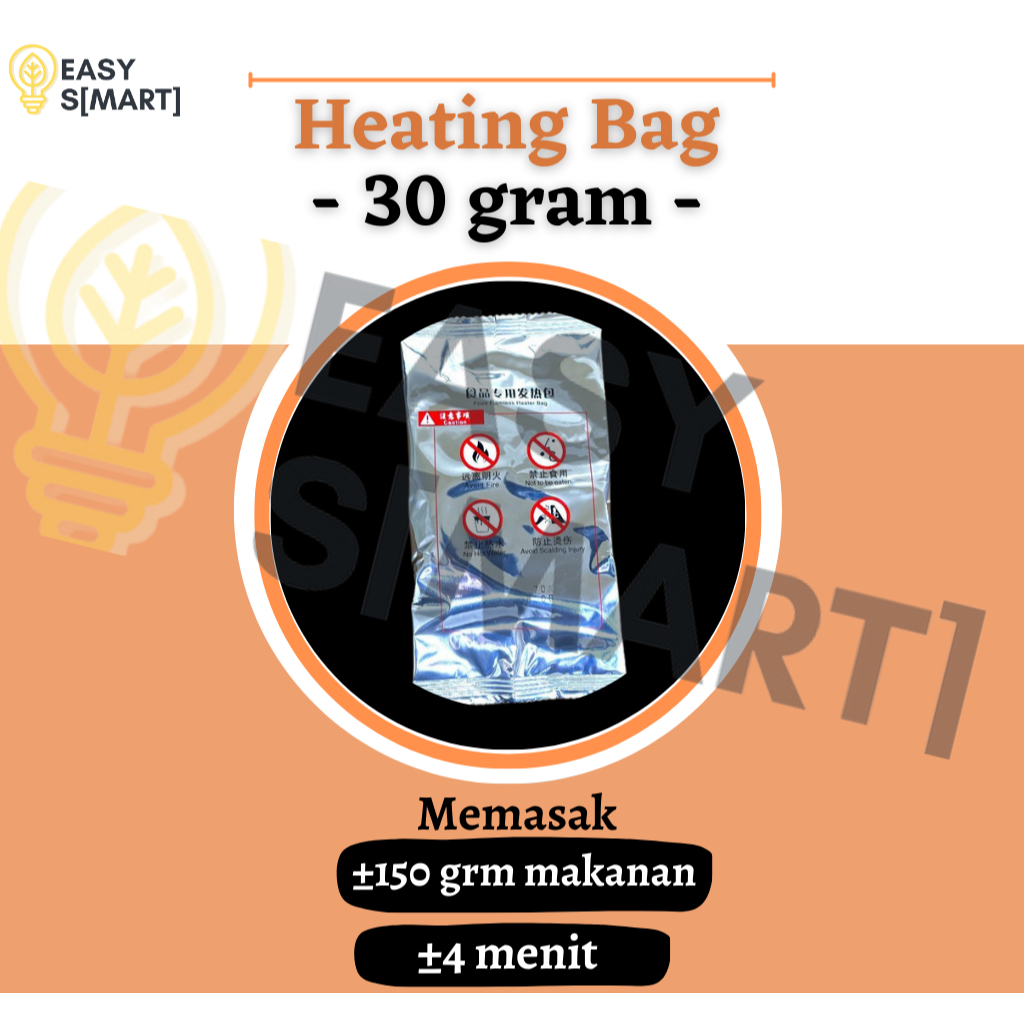 30gr Self Heating Bag /Flameless Heater /Pemanas Makanan Travelling Outdoor Tanpa Api