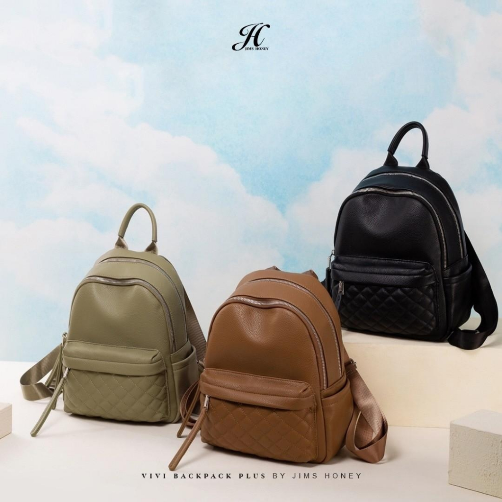 JIMS HONEY VIVI PLUS BACKPACK Tas Ransel Wanita Cewek Jimshoney Trendy Elegan