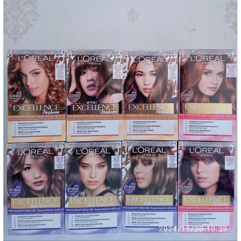 Loreal  Excellence Fashion cat Rambut| loreal color  silver ash 9.11.Matt ash 7.17  ash brown 6.31