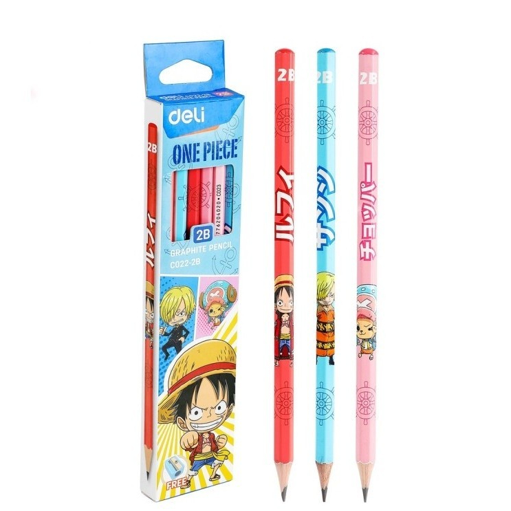 

DELI - EC022-2B One Piece Graphit Pencil / Pensil Kayu Grafit 2B Lucu Kartun One Piece