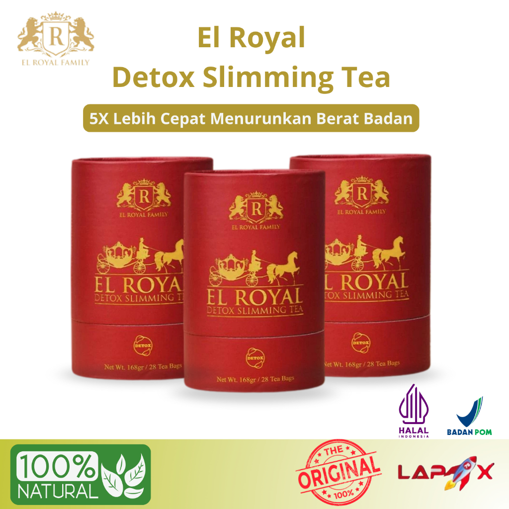 

El Royal Detox Slimming Tea - Teh Celup Pelangsing Herbal Alami 100% - 5x Lebih Cepat Menurunkan BB