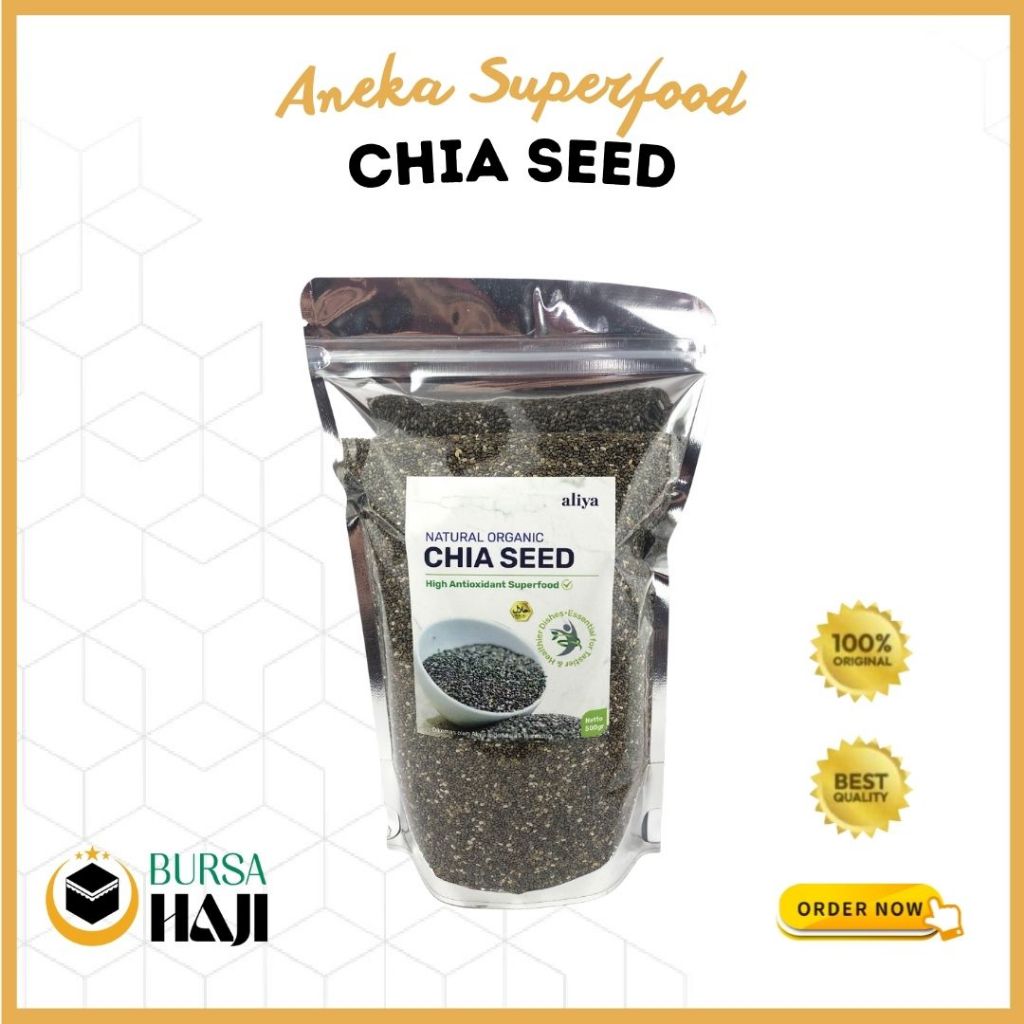 

CHIA SEED ORGANIK BEBAS GMO / BIJI CHIA PREMIUM UNTUK DIET SEHAT