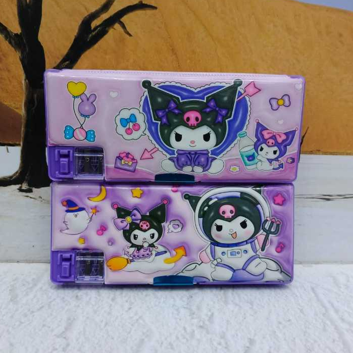 

Kotak Pensil Magnet Besar Pencil Case Tempat Pensil Sanrio Kuromi Tepak Pensil A-7808