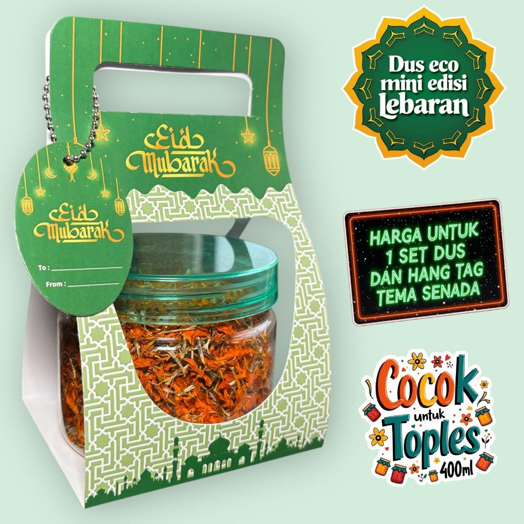 

Dus ECO mini Edisi Christmas Natal Idul Fitri Lebaran untuk jar toples 400ml dus ekonomis