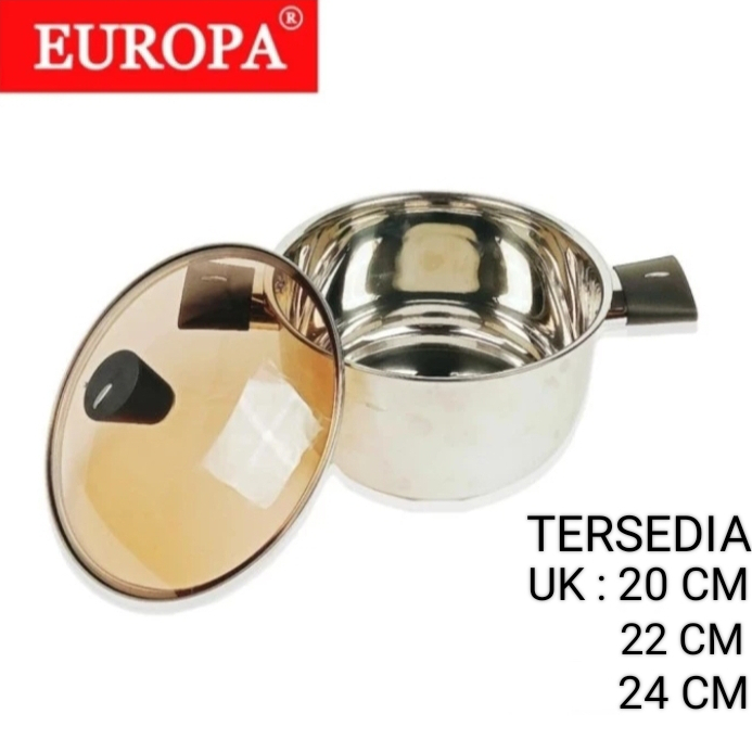 PANCI EUROPA SOUP POT | PANCI STAINLESS TUTUP KACA