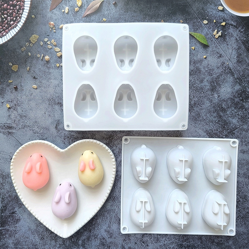 Cetakan Puding Kelinci Silikon Kue Mousse Coklat Jelly Permen Es Agar Bunny Cake Mold Rabbit