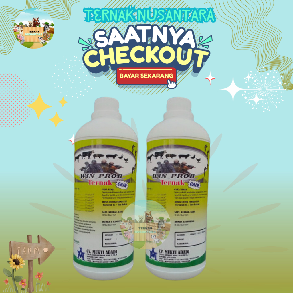 READY WINPROB TERNAK /PROBIOTIK (KAMBING,SAPI DAN DOMBA) STOCK - CAIR, 1 Liter