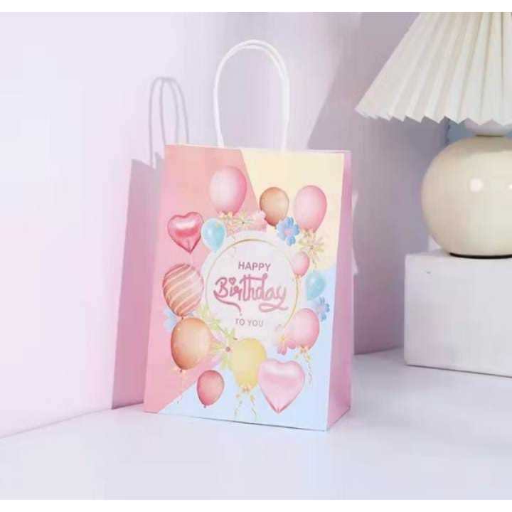 

PAPER BAG GOODIE BAG TAS KADO HADIAH PESTA ULANG TAHUN MOTIF TULISAN HAPPY BIRTHDAY