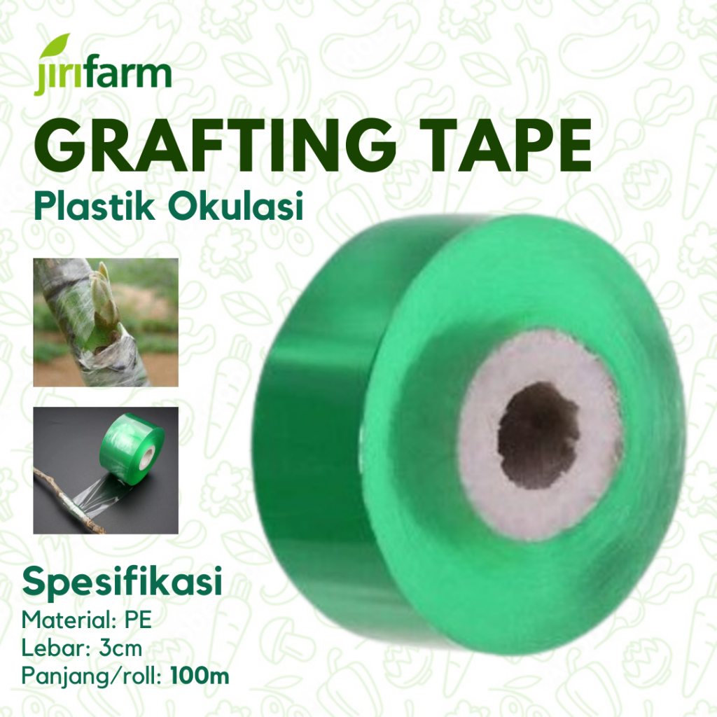 JIRIFARM - Grafting Tape 3cm / Plastik Okulasi Setek Batang Akar 100m/Roll