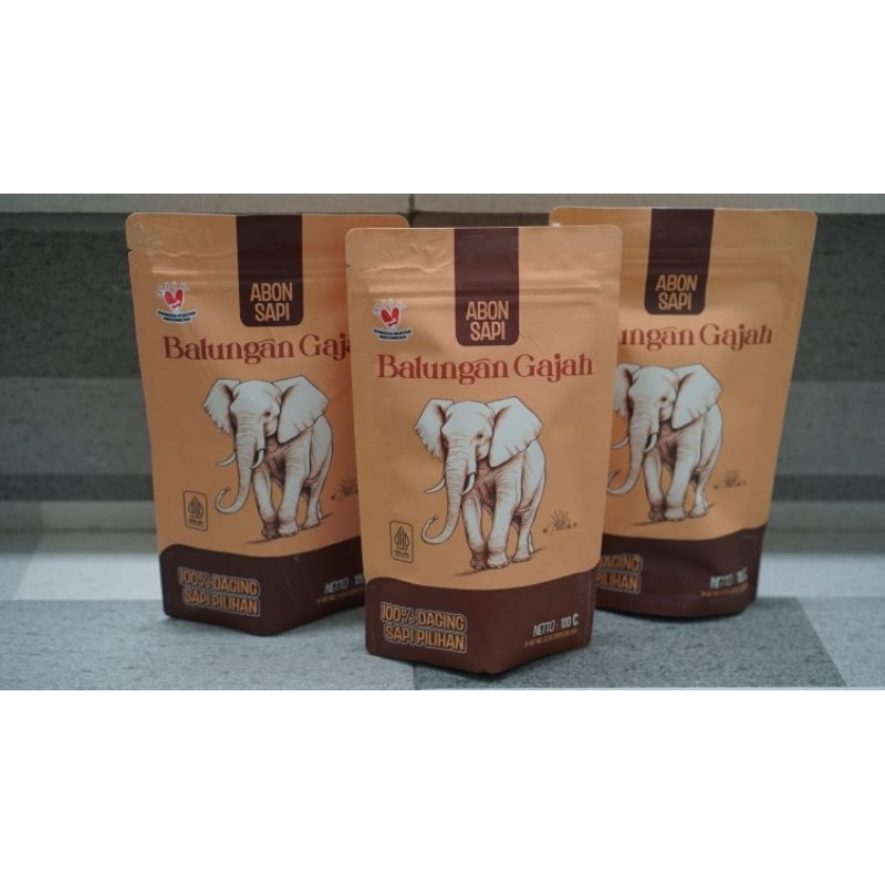 

Abon Sapi Balungan Gajah varian PEDAS kemasan 100 gr