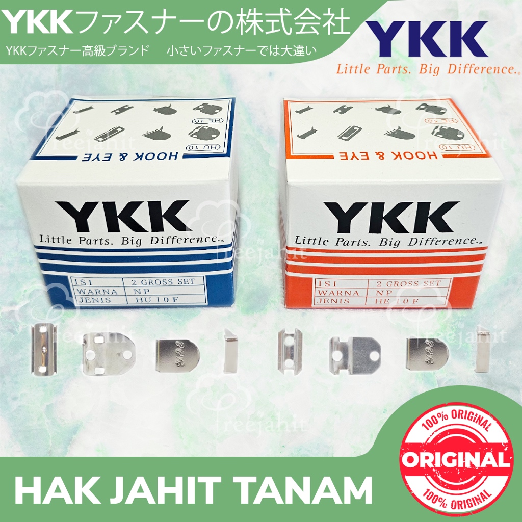 Kancing Kait Kancing Hak Rok Kancing Hak Tanam Merek YKK ORIGINAL Per Box