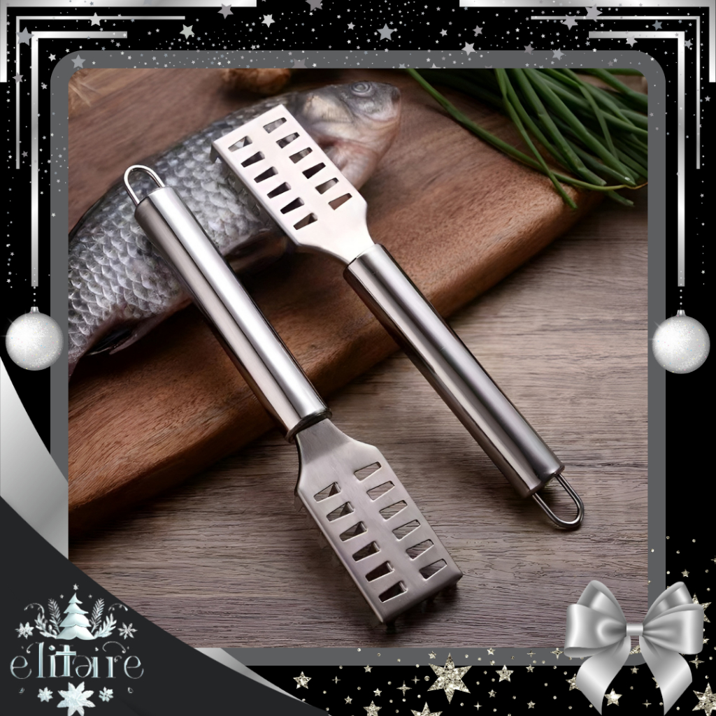 ELITAIRE Pembersih Sisik Ikan Stainless Steel / Peeler Serbaguna Sisik Ikan / Alat Pembersih Sisik I