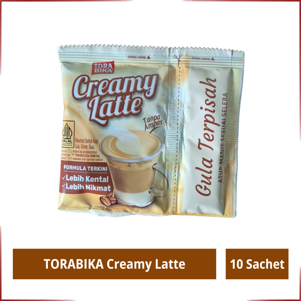 

KOPI SUSU TORABIKA CREAMY LATTE + GULA TERPISAH 10 SACHET 1 RENCENG