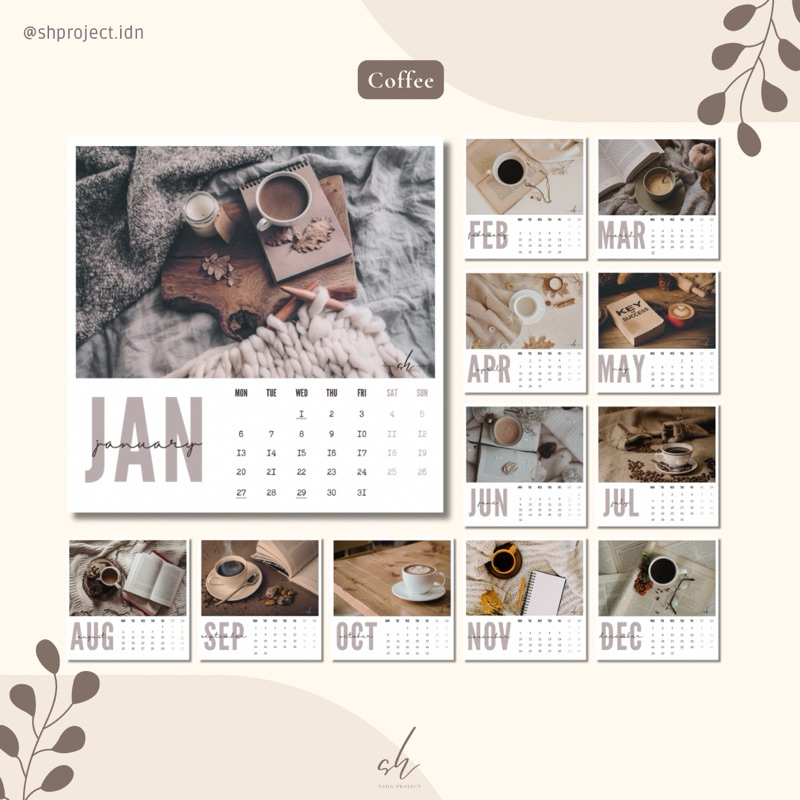 

KALENDER MEJA 2025 15x15cm AESTHETIC / DESK CALENDAR 2025 / KALENDER CUSTOM / KALENDER KANTOR MINIMALIS