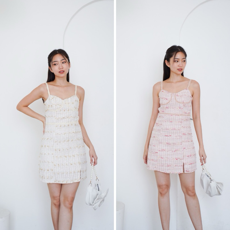 HELVIE | Kelly Tweed Dress | Dress Wanita