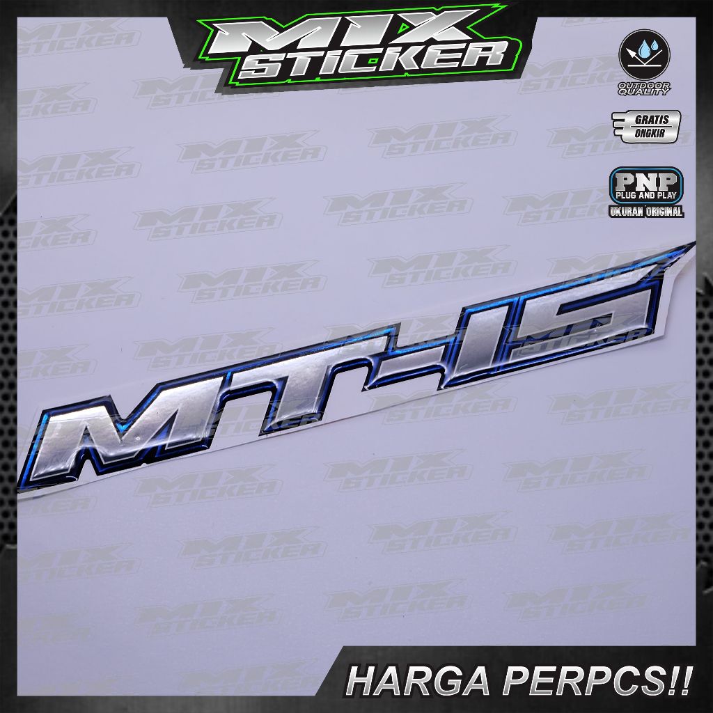 Emblem yamaha mt 15 / emblem timbul yamaha mt 15 / emblem mt 15 / emblem yamaha mt 15 / stiker logo 
