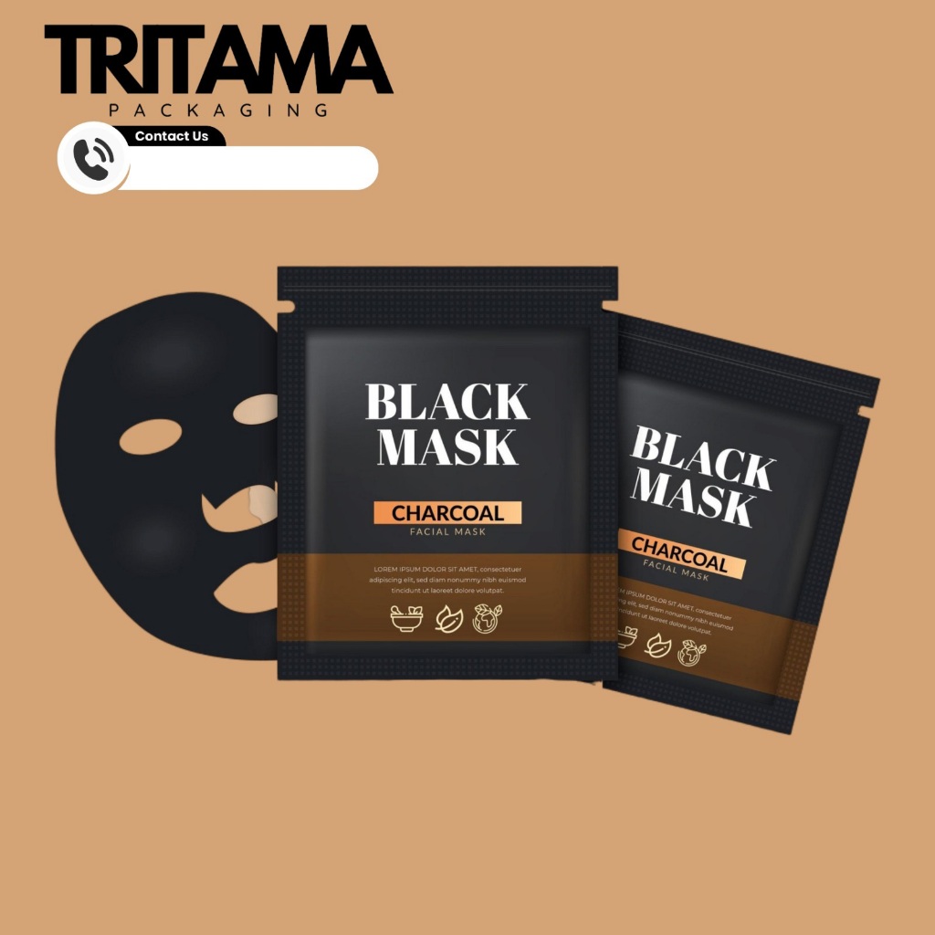 

Tritama Packaging - Kemasan 8x9cm Full Printing Saset Packaging Masker Organik Powder Mask 15gr