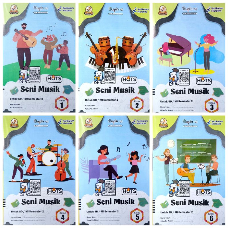 BUKU LKS BUPIN SD MI SENI MUSIK KELAS 1 2 3 4 5 6 SEMESTER 2 TA 2024-2025 KURIKULUM MERDEKA | PUSAT 