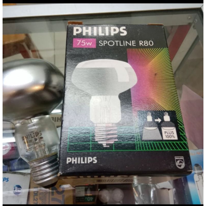lampu pemanas spotline R80 75watt philips