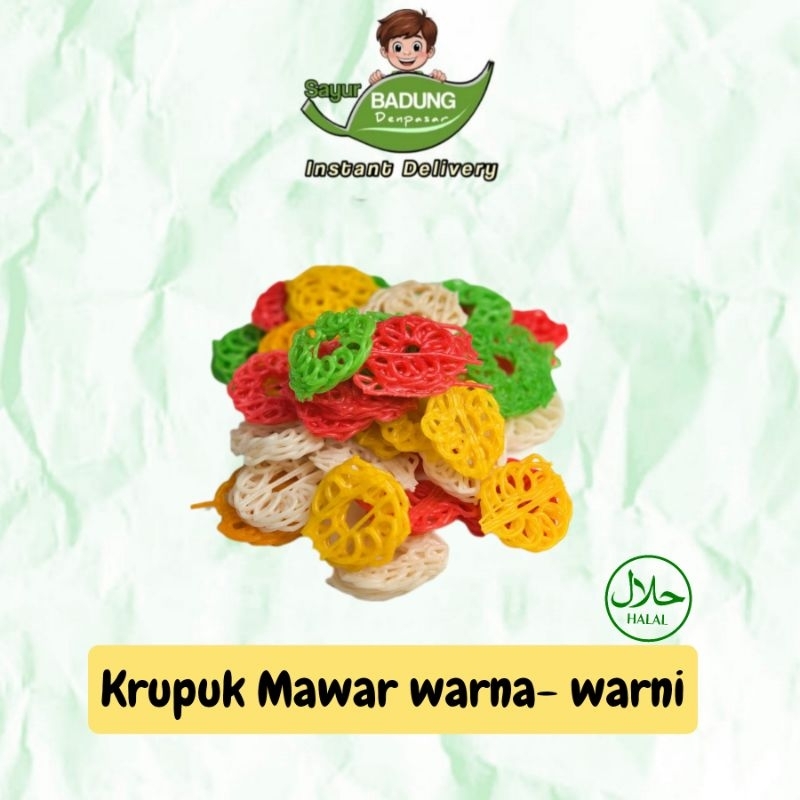 

krupuk mawar warna-warni _ instan Badung