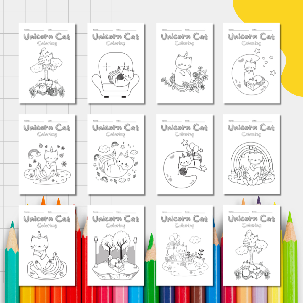 

colouring kertas mewarnai 10 lembar termurah tema unicorn cat