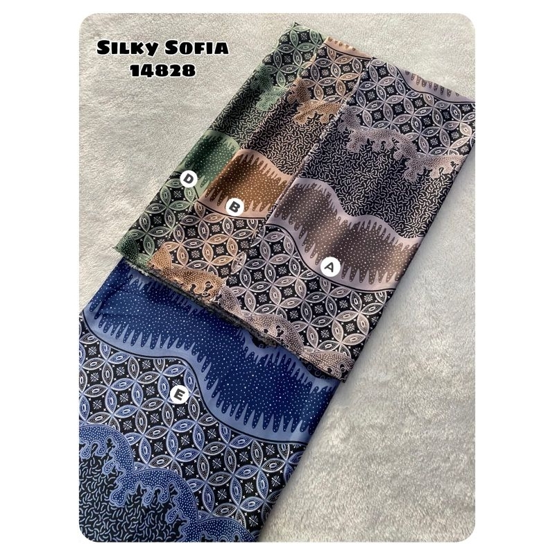KAIN BATIK SILKY SOFIA - BATIK FOIL - BAHAN KEMEJA BATIK PRIA - KAIN ROK BATIK WANITA -  KAIN BAWAHA