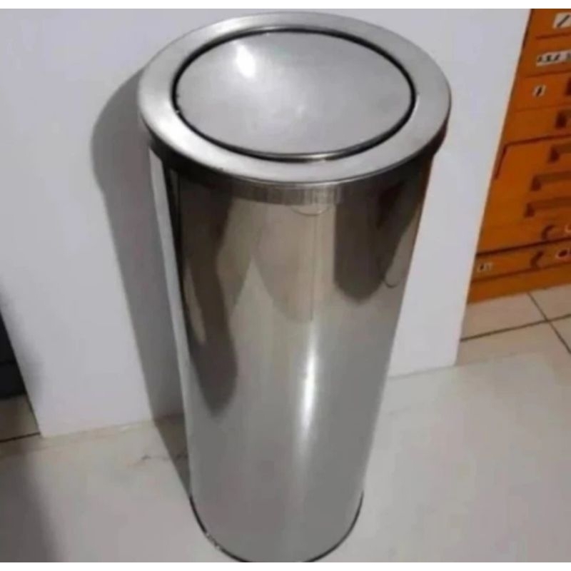 Tempat sampah stainless tutup swing