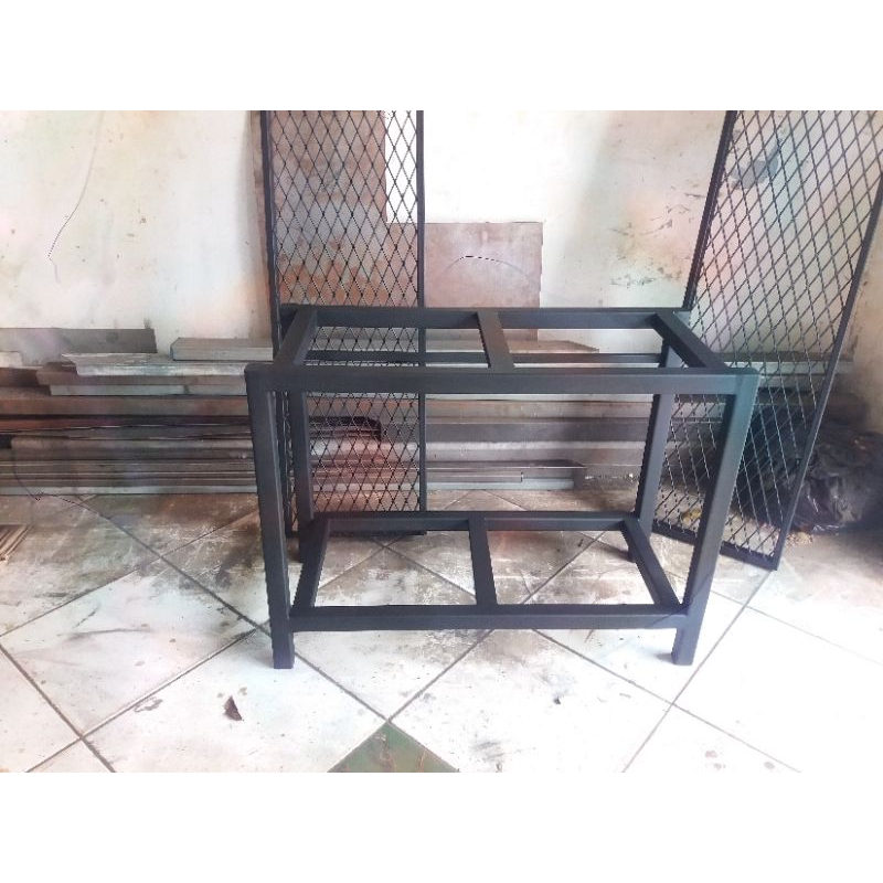rak meja aquarium 2 tahap /rak aquarium besi hollow
