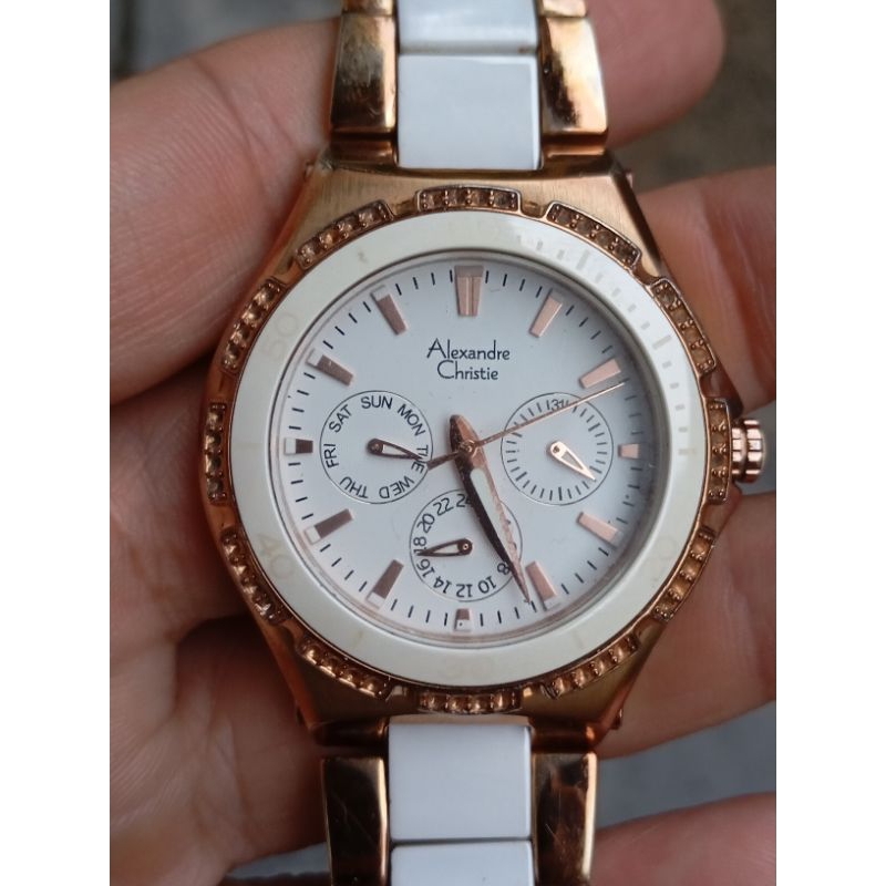 jam tangan alexander christie 2294BF multifungsi cewek second bekas original