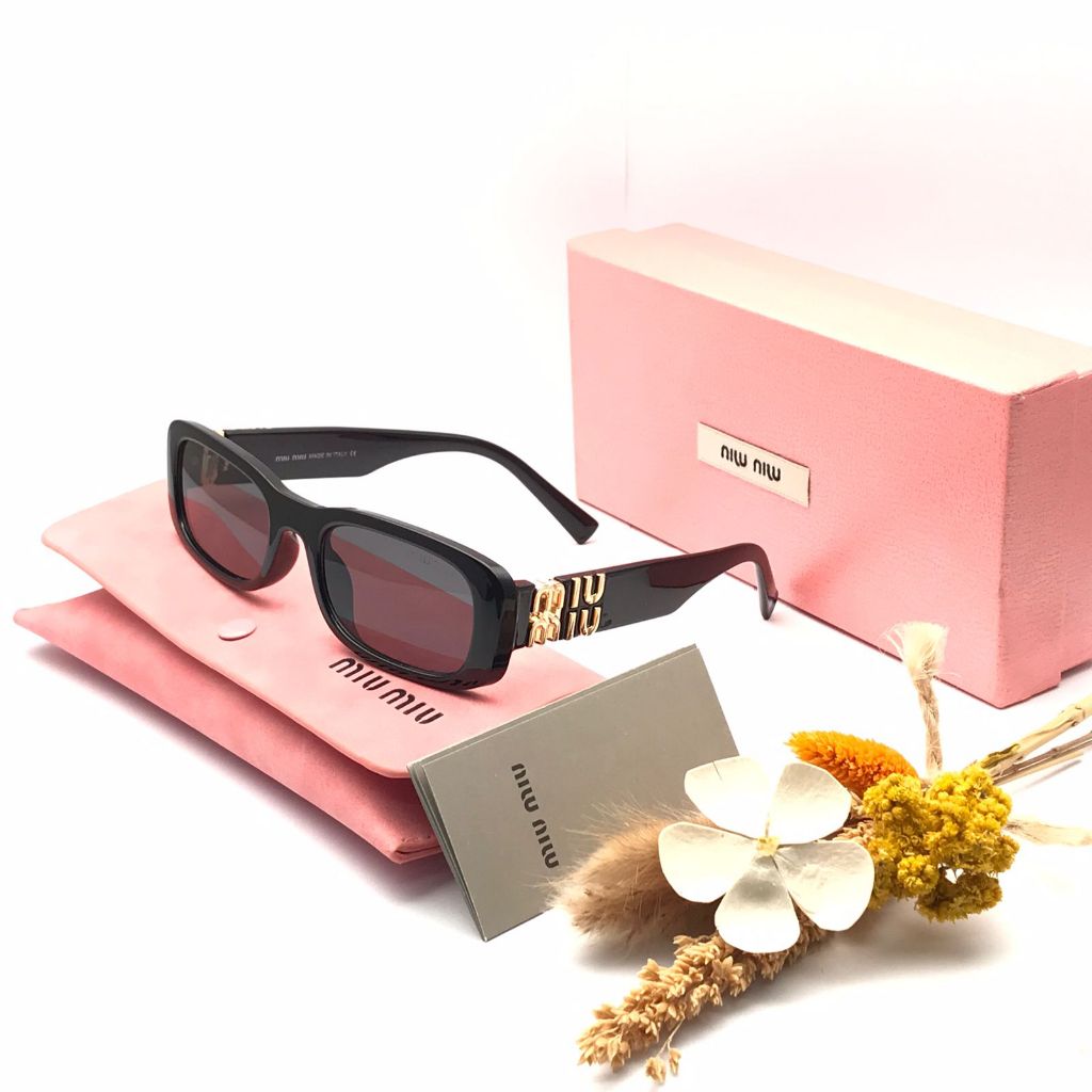 Kacamata Wanita / Kacamata Fashion Hitam MiuMiu 08Z Gratis Cairan and Laps