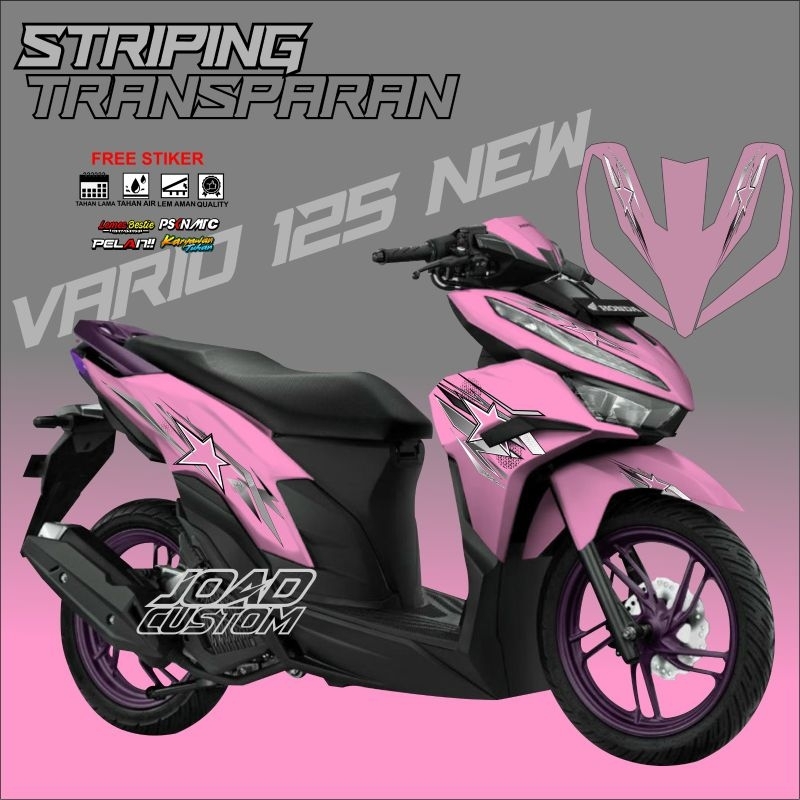 STRIPING VARIO 125 NEW STIKER TRANSPARAN VARIO 125 NEW GEN