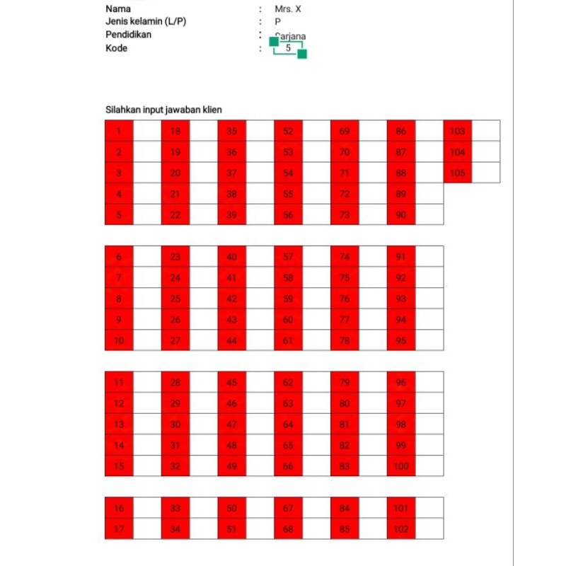 Software Interpretasi Psikotes 16pf