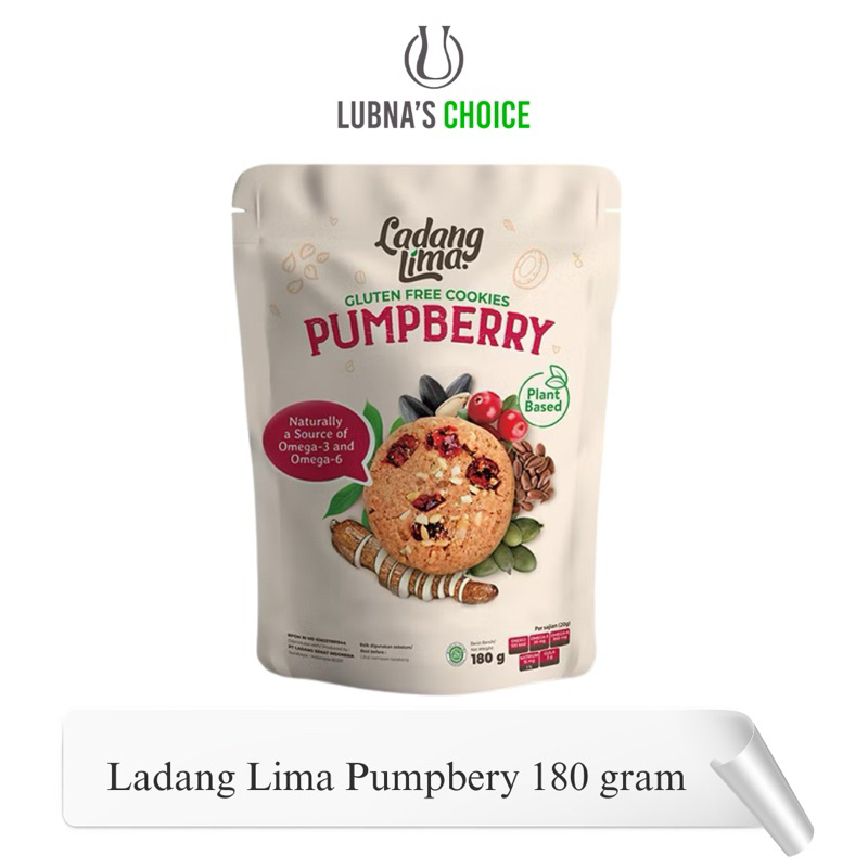 

Ladang Lima - Pumpberry Cookies 180 gr, Cookies Sehat Bebas Gluten