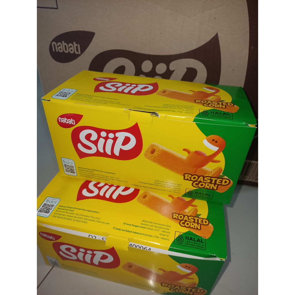 

Nabati SiiP Snack Roasted Corn 1 Pack (Isi 20pcs @4g)