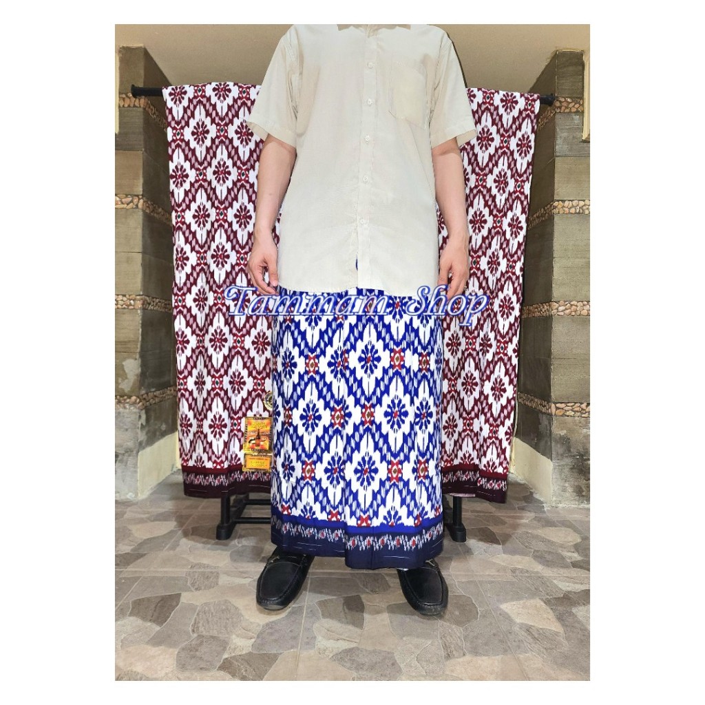 Sarung Goyor Botol Sahara Motif Balian G Putih