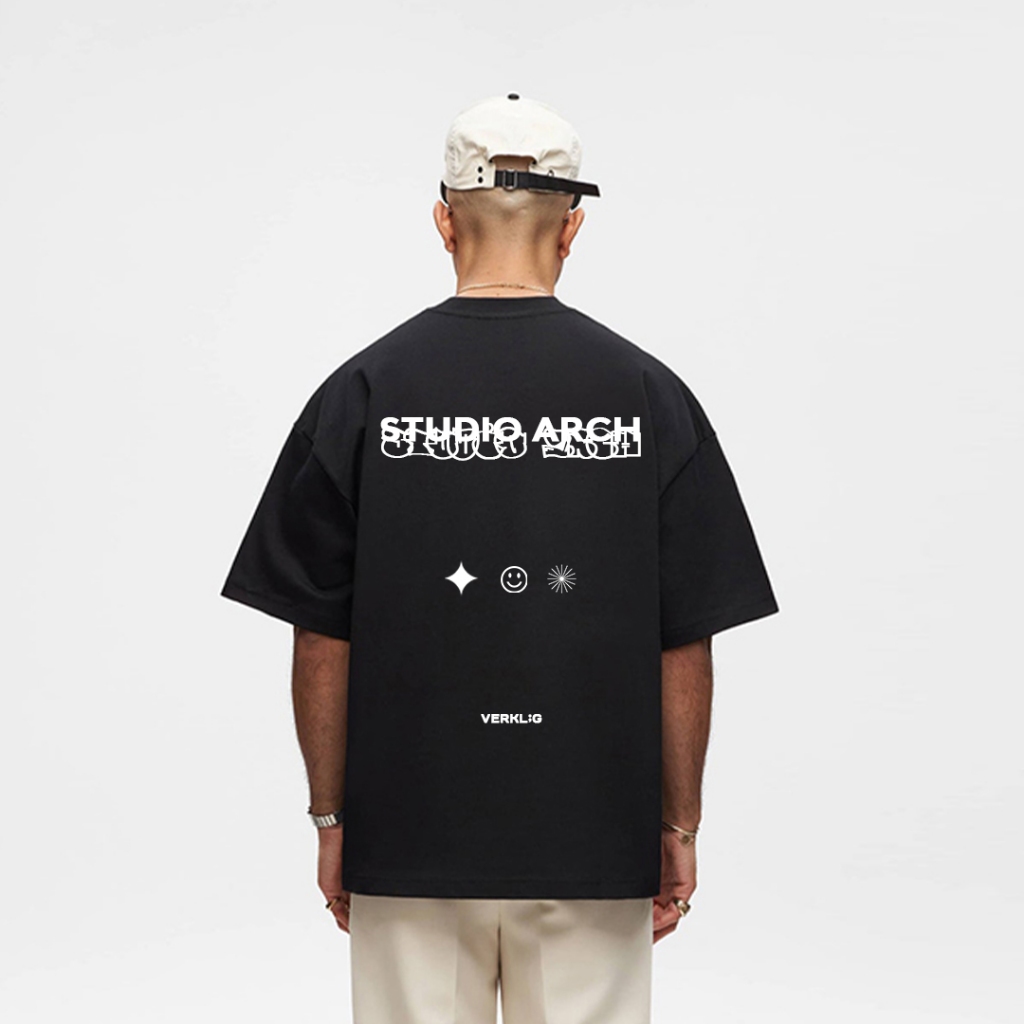 Verklig Studio Kaos Boxy Fit Oversize Archive Heavyweight Katun T-shirt Black - Cotton Combed 20s