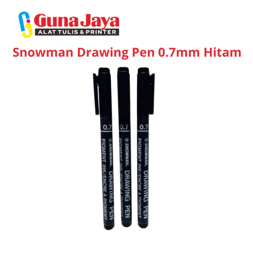 

Snowman Drawing Pen 0.7mm Hitam - Spidol Gambar dengan Tinta Hitam untuk Seni dan Sketsa