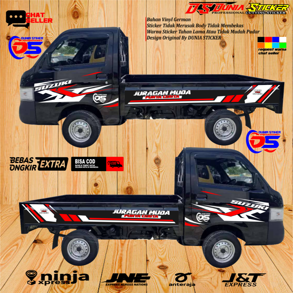 New Sticker Stiker Mobil Pick Up New Suzuki Carry Sticker Variasi Buat Samping Mobil Pick Up Suzuki 