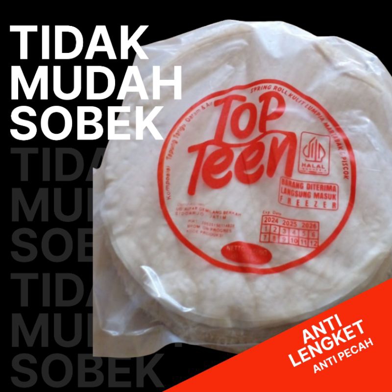 

TOP TEEN Kulit lumpia Spring Roll Martabak & Piscok 20cm 55 lembar