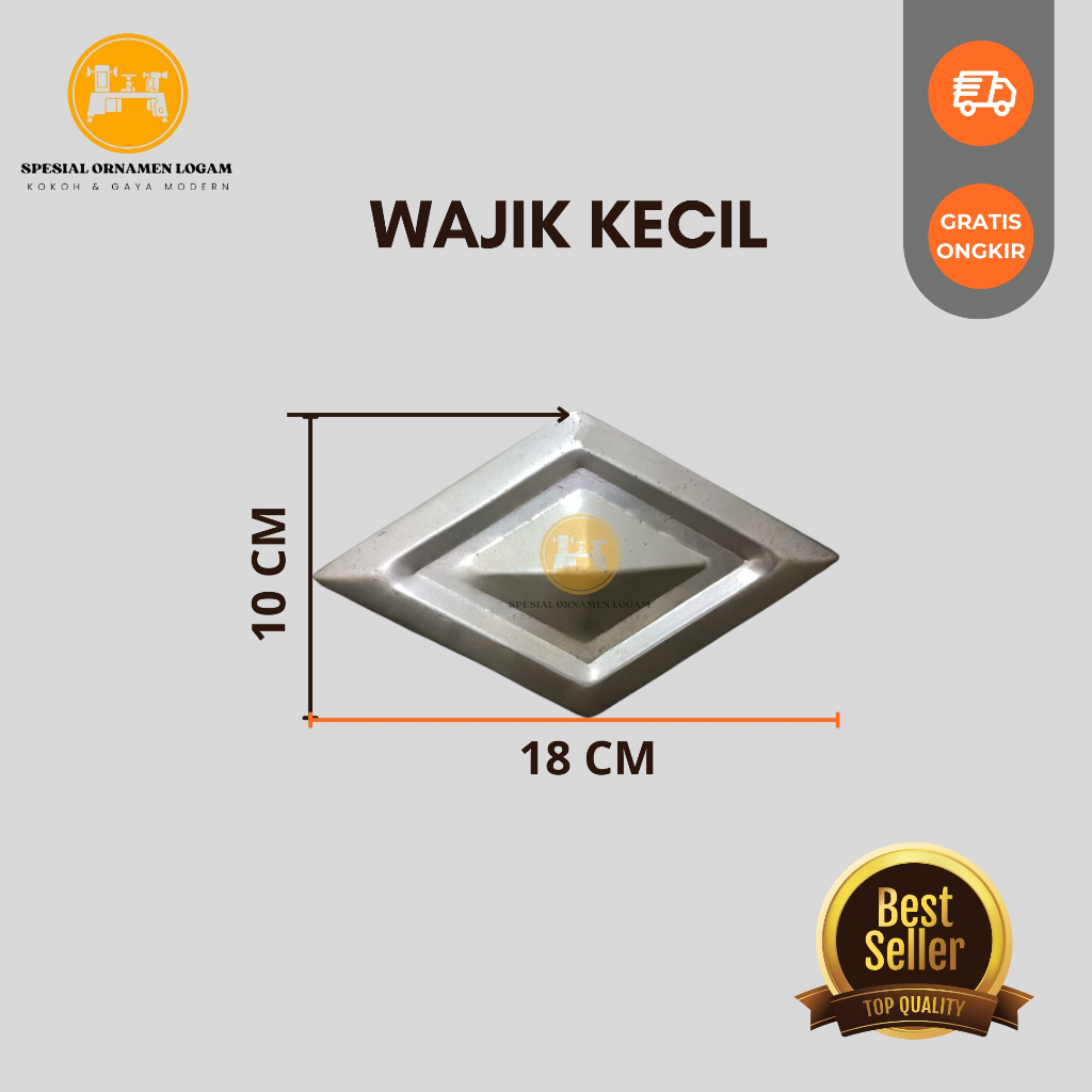 Wajik Piramid Ukuran KECIL Untuk Aksesoris pagar / Ornamen Pagar Besi Wajik Kecil