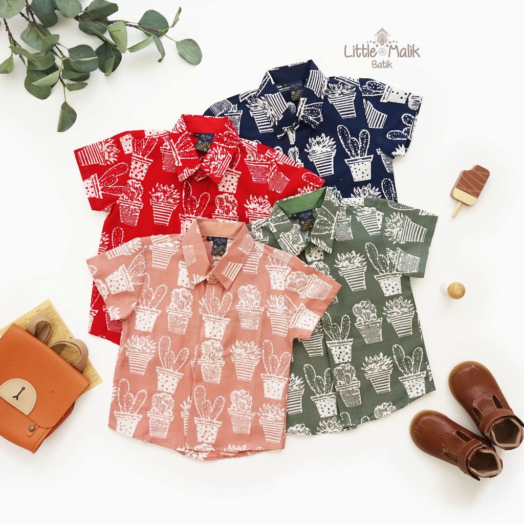 Kemeja Batik Anak Lengan Pendek By Little Malik Batik, Garutan