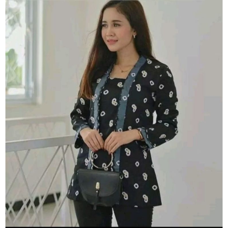 Kebaya Batik Jumputan Kutu Baru Dewasa