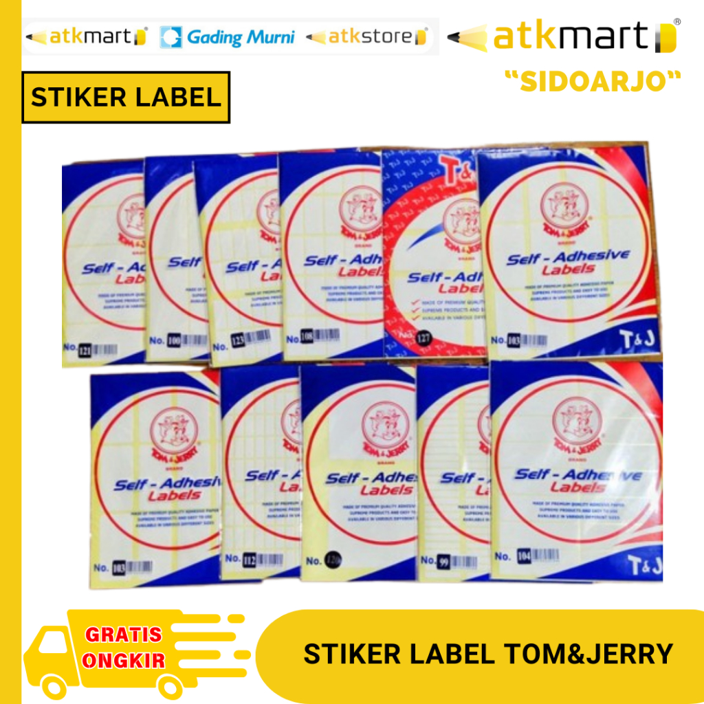 

TOM & JERRY STIKER LABEL NO. 102/103/114/106/128/115/113/109/97